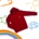 Felpa Zip Cappuccio Bambino/a - Rosso